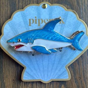 Piper Blue and White Shark Decor